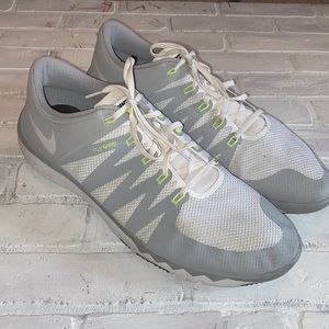 Nike Mens fly wire free 5.0 TR gray white trainers sneakers size 18
